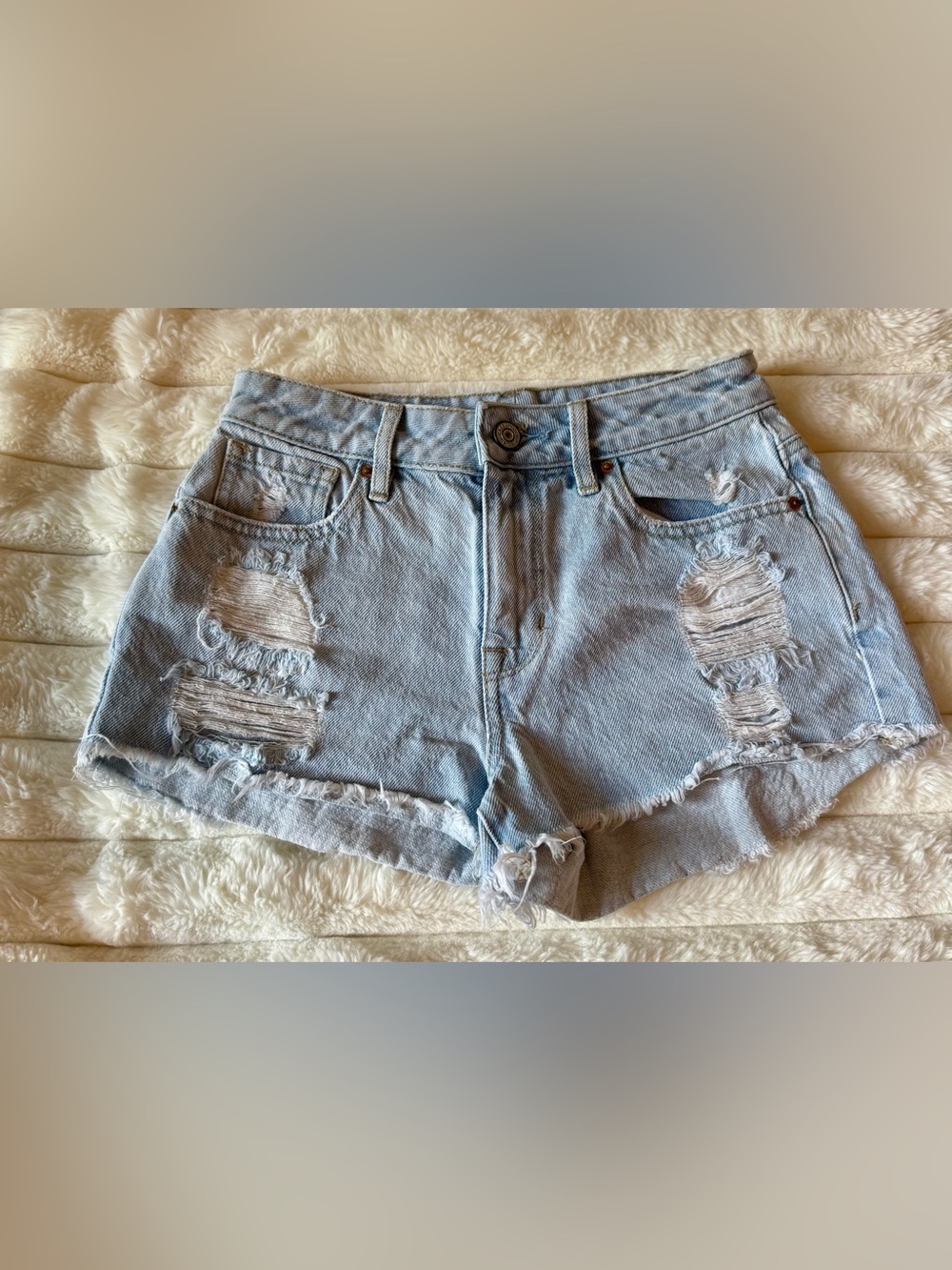 PACSUN High Rise Festival Denim Jean Shorts. EUC. Size 24.